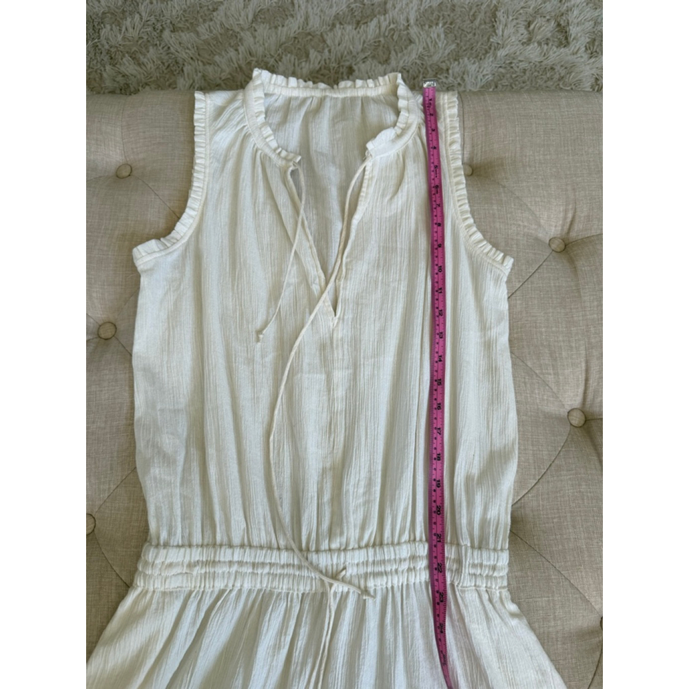 Women's Cream Sleeveless Boho Mini Dress S - Picture 4 of 8